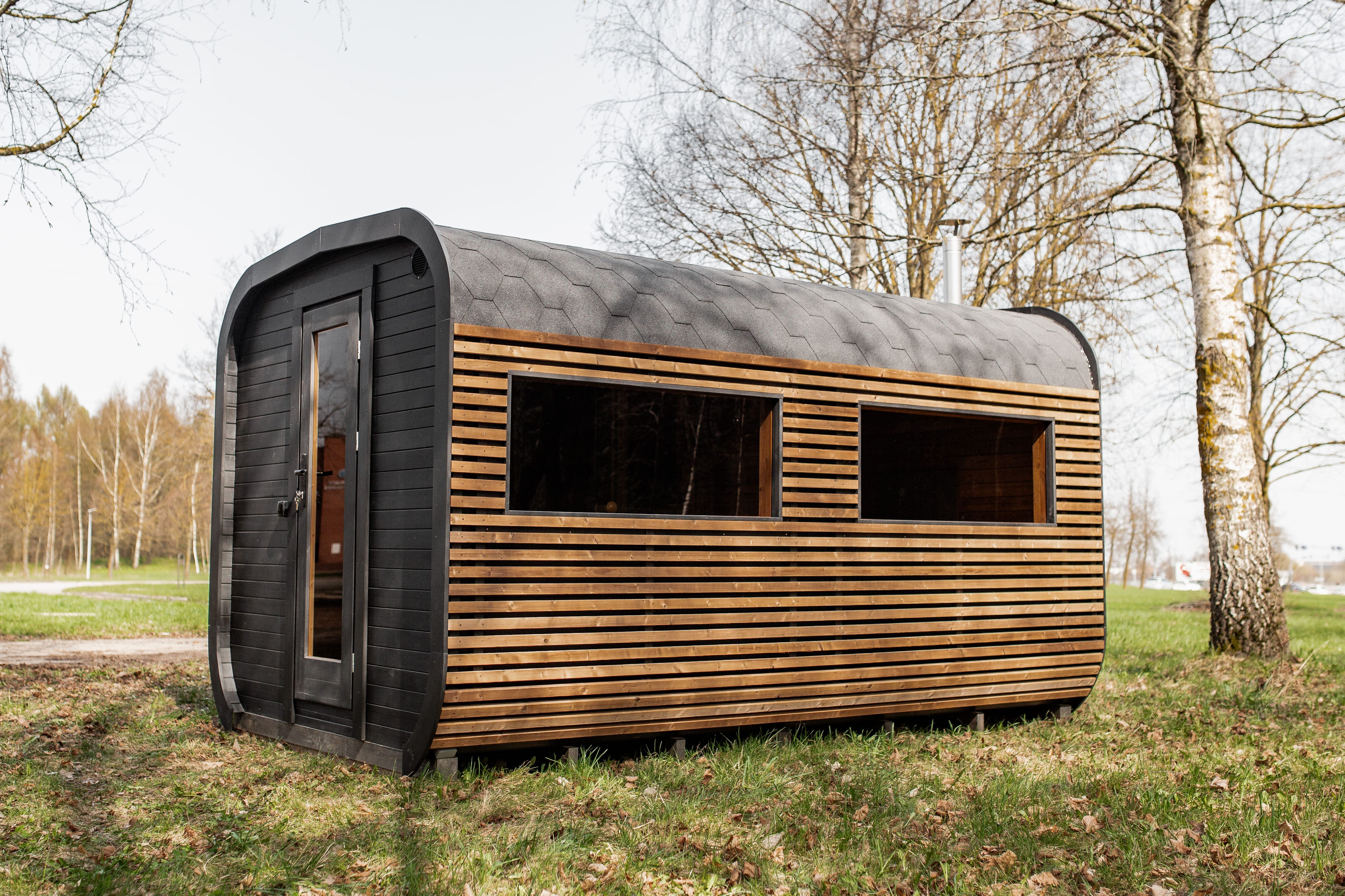Cube sauna 4m met kleedruimte