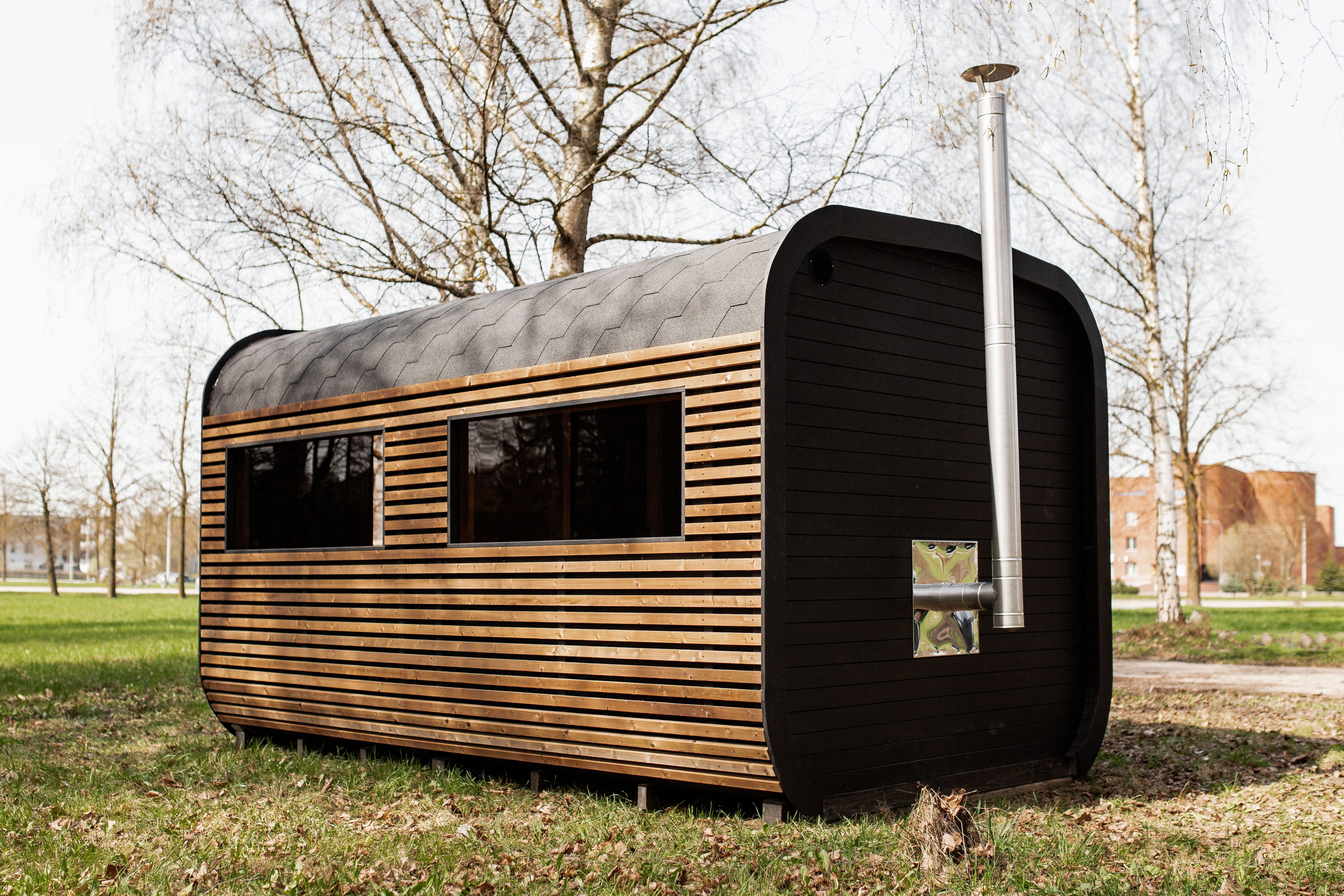 Cube sauna 4m met kleedruimte