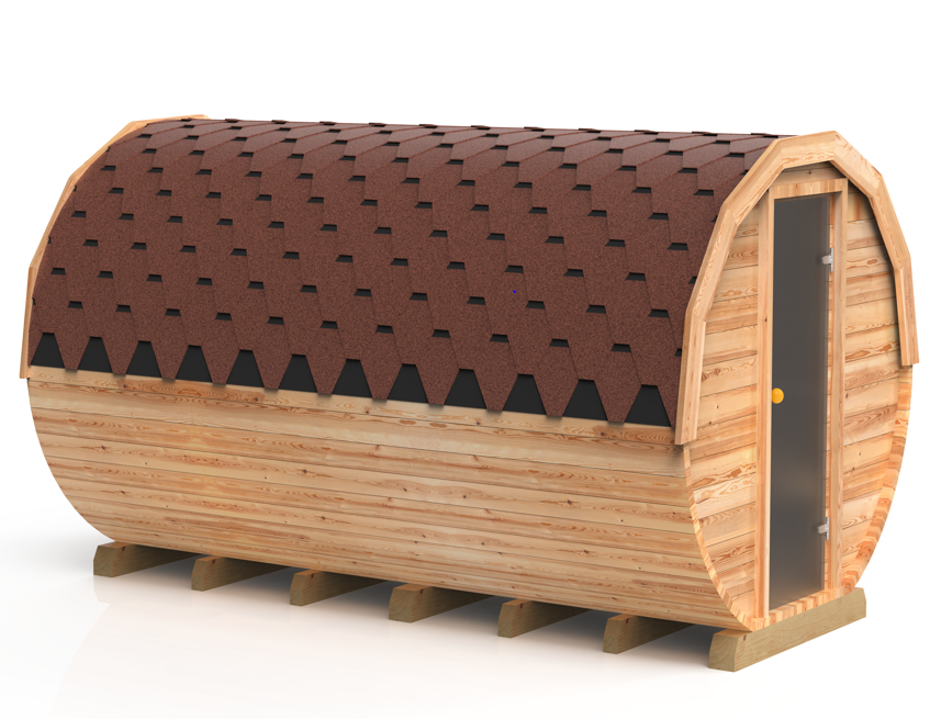 Barrelsauna 4m met kleedruimte