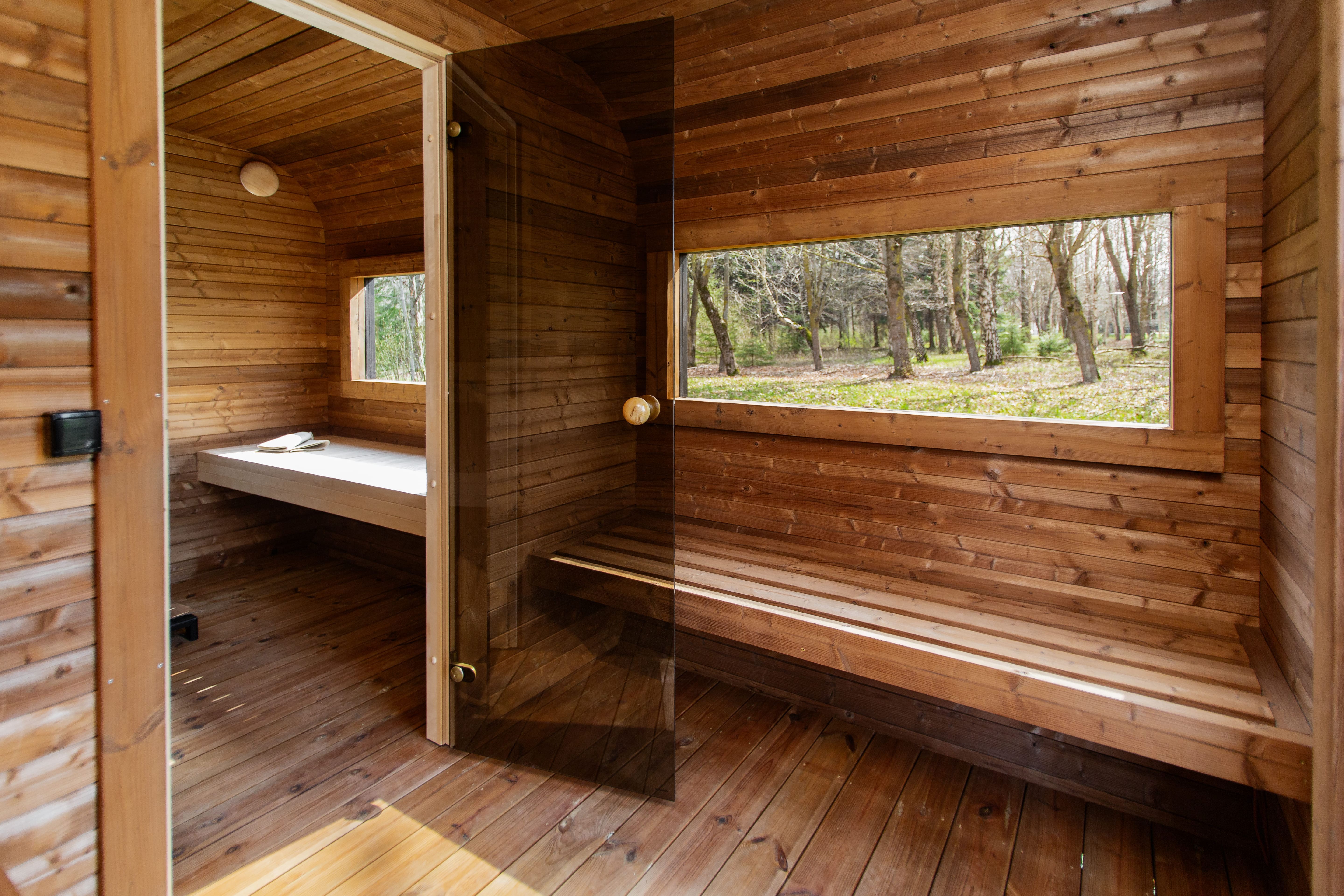 Cube sauna 4m met kleedruimte