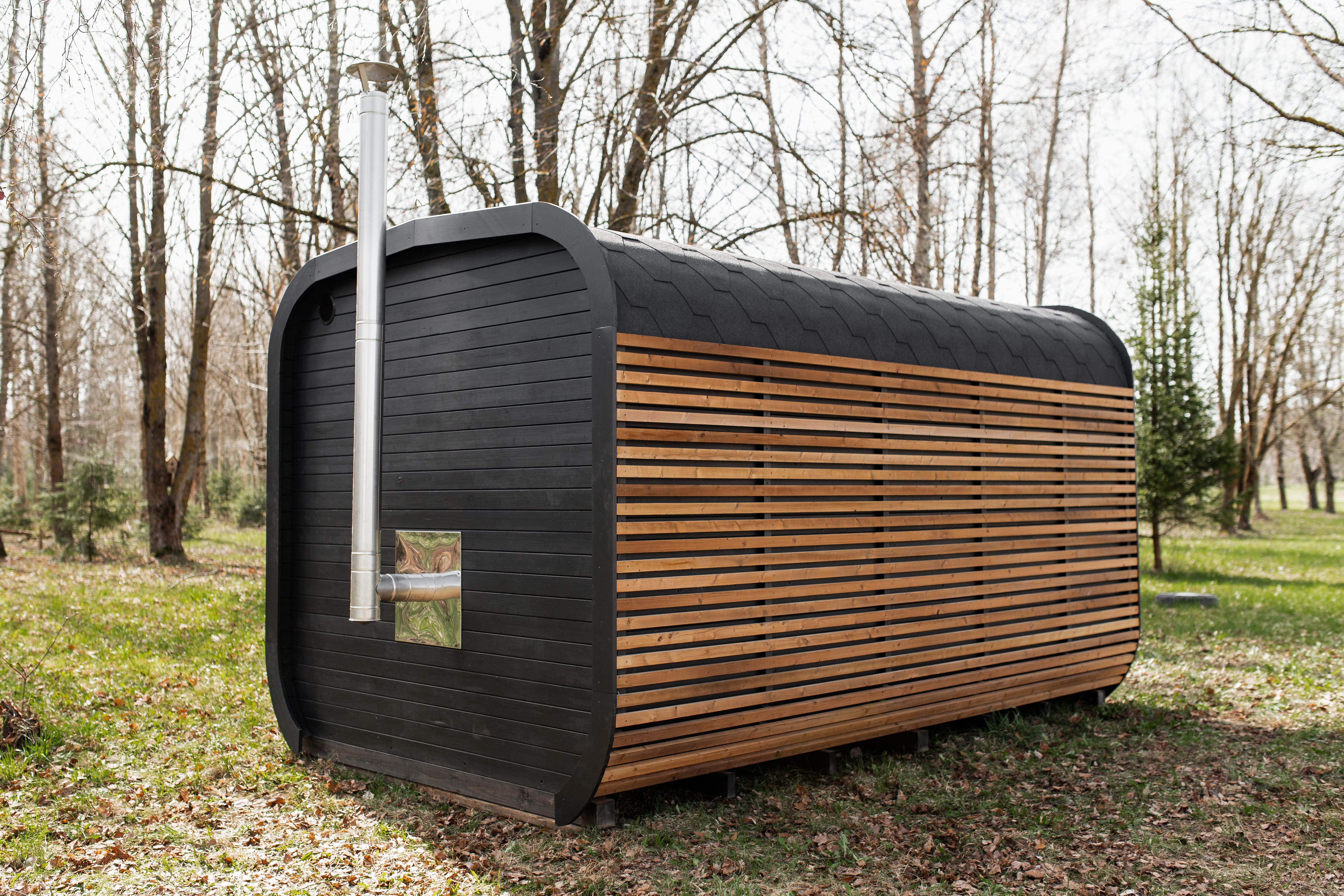 Cube sauna 4m met kleedruimte