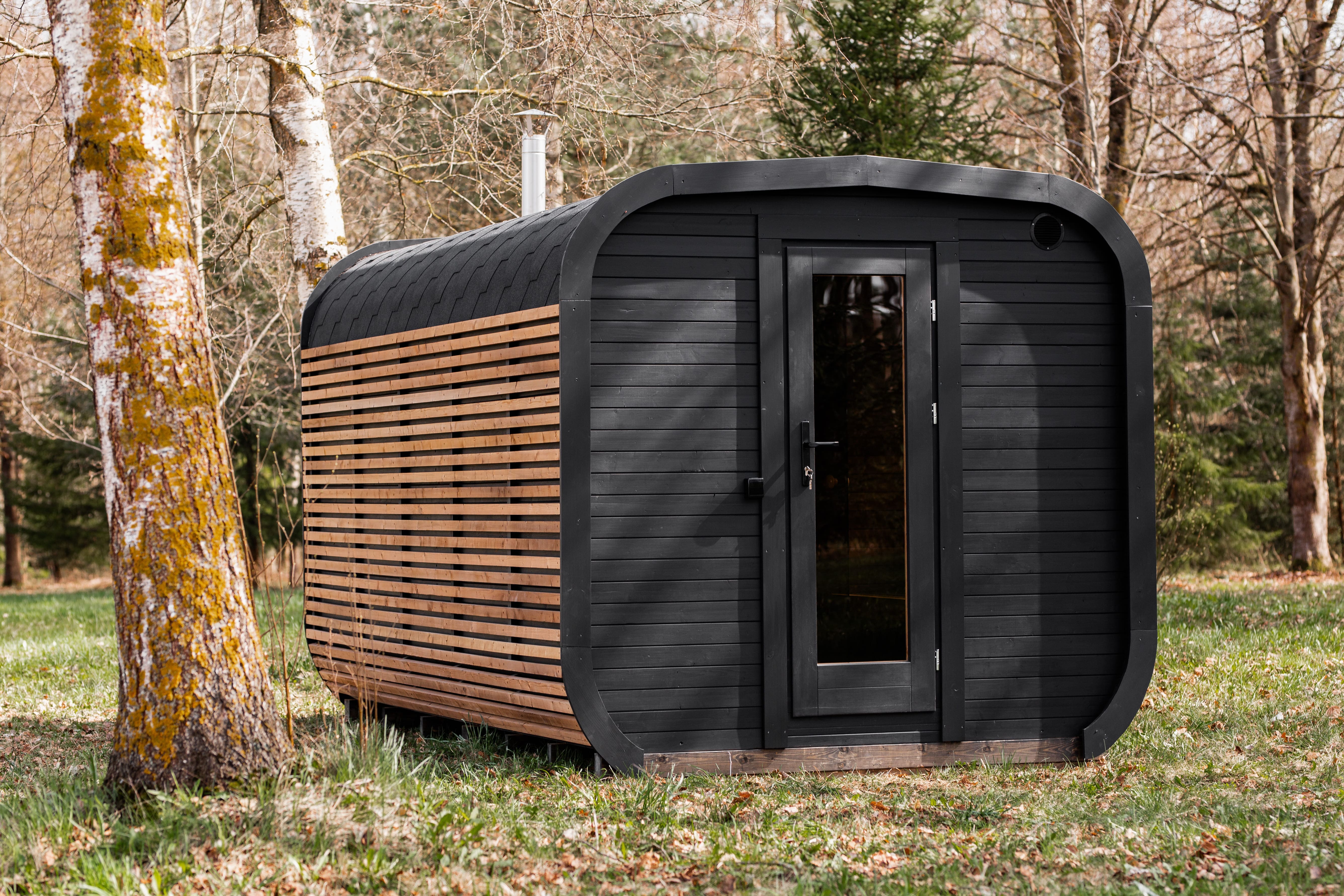 Cube sauna 4m met kleedruimte