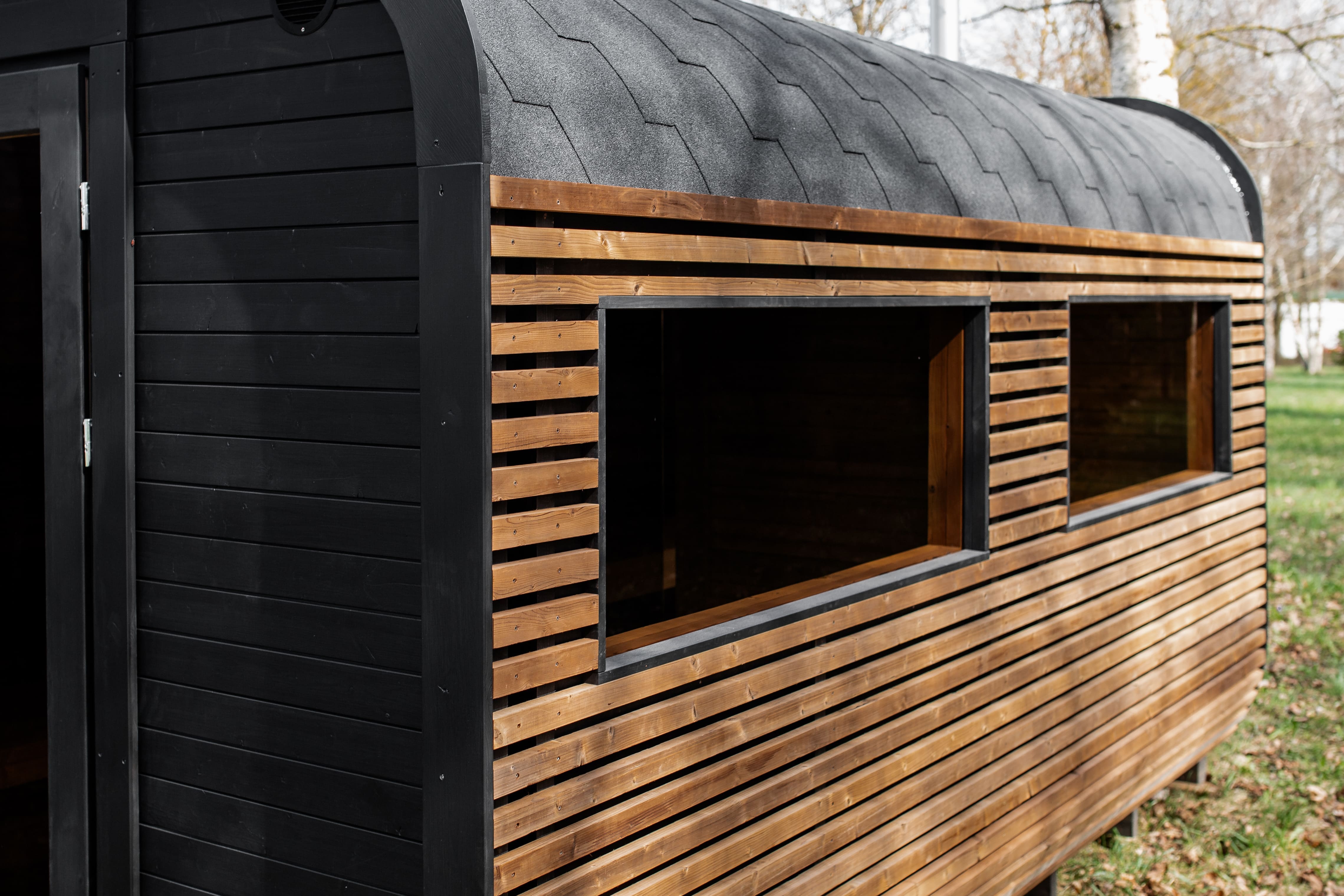 Cube sauna 4m met kleedruimte