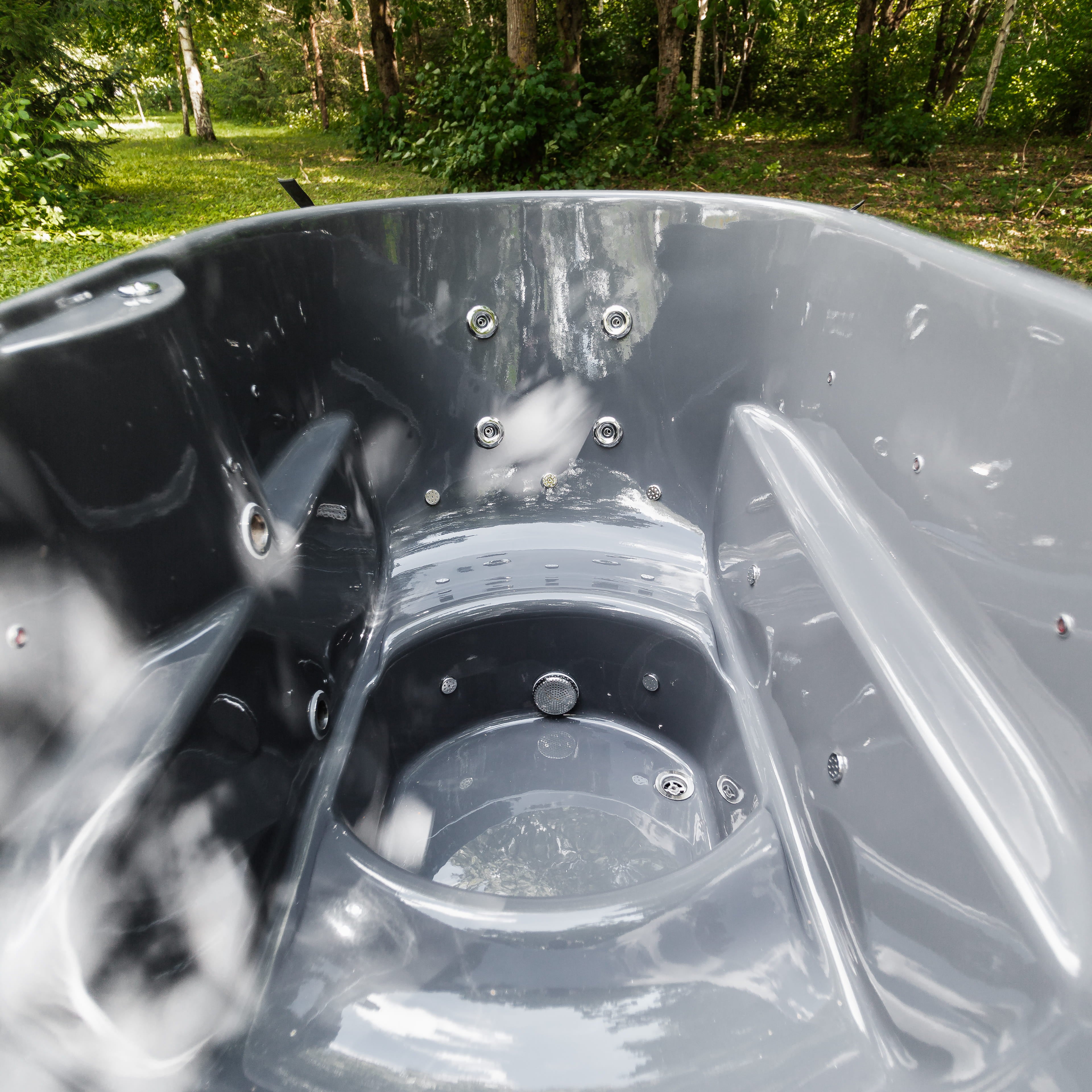 Houtgestookte hottub - externe kachel - ovaal