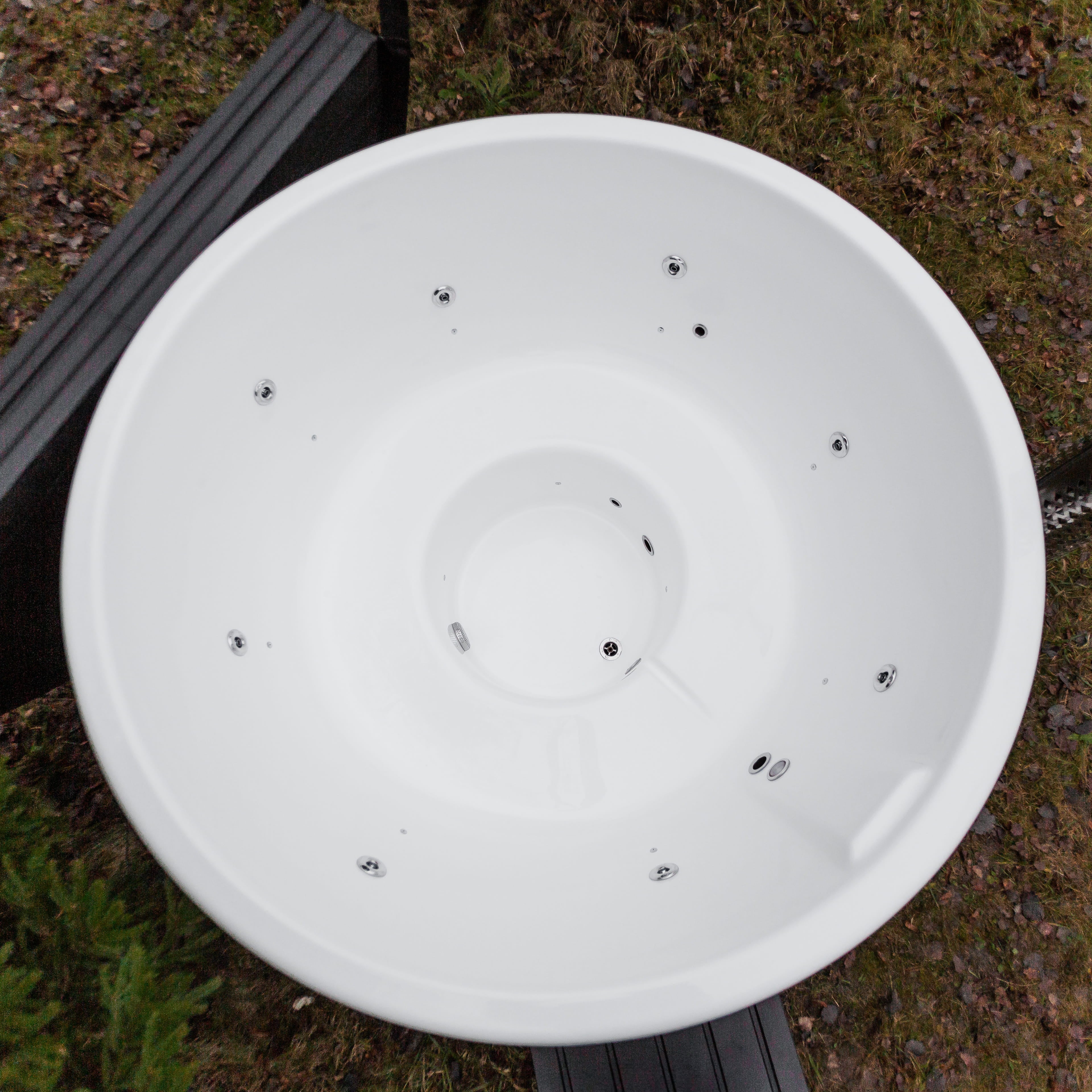Houtgestookte hottub - interne kachel - rond