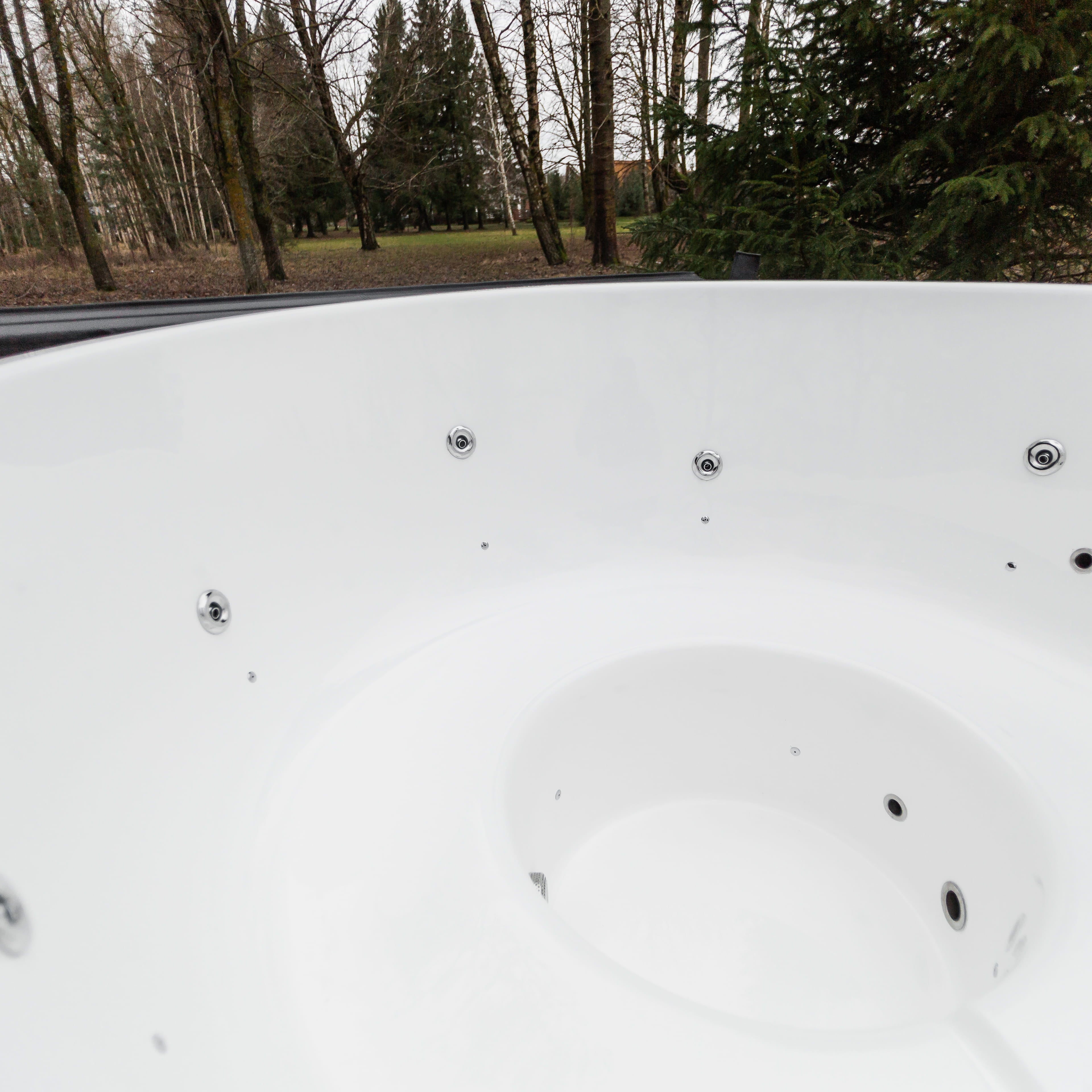 Houtgestookte hottub - interne kachel - rond
