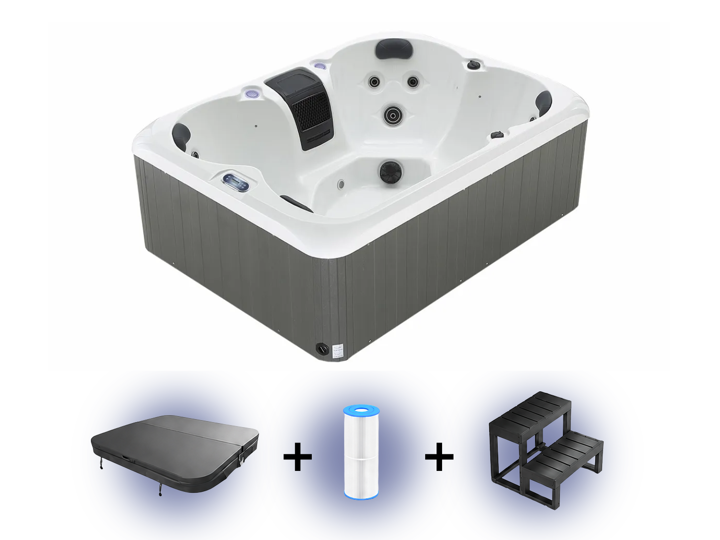 W’eau Como spa – compacte 4-persoons spa met 20 massagejets