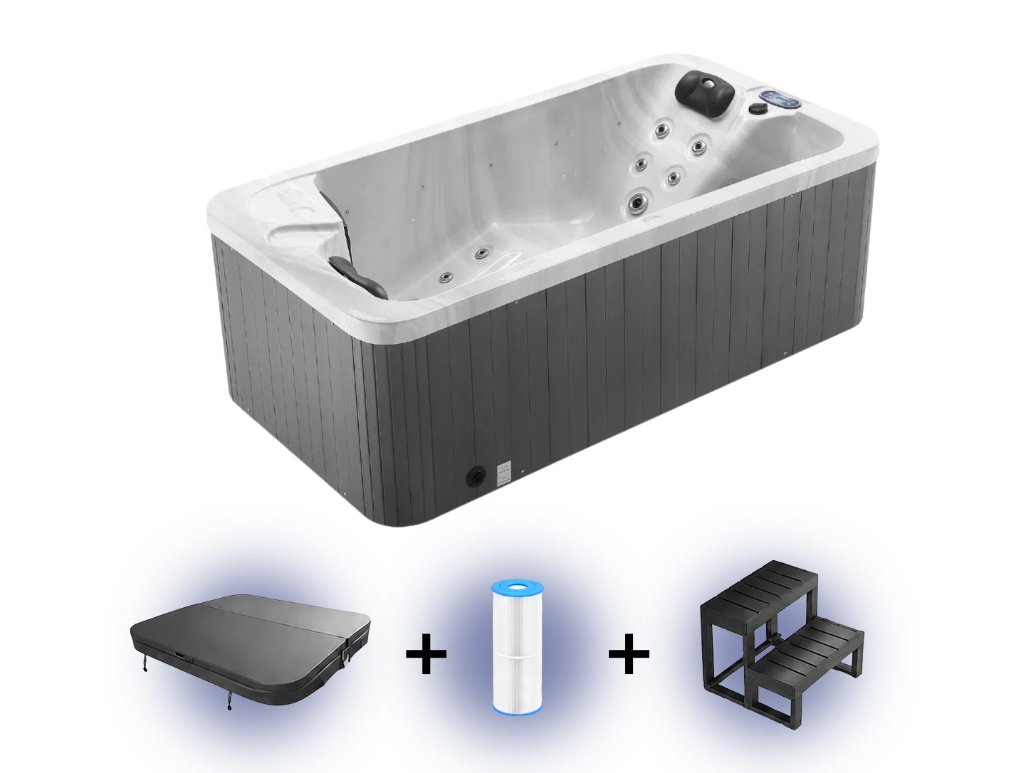 W’eau Iseo spa – compacte 2-persoons spa met twee ligplaatsen