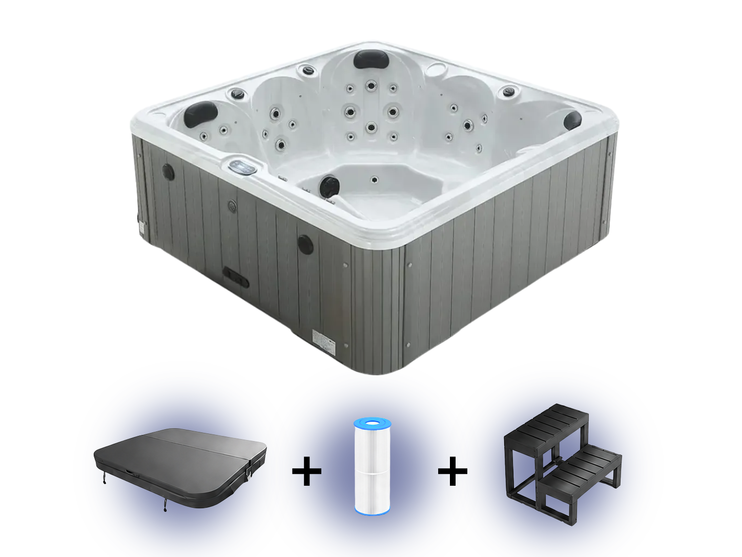W’eau Delta spa – ruime 5-persoons spa met twee ligplaatsen