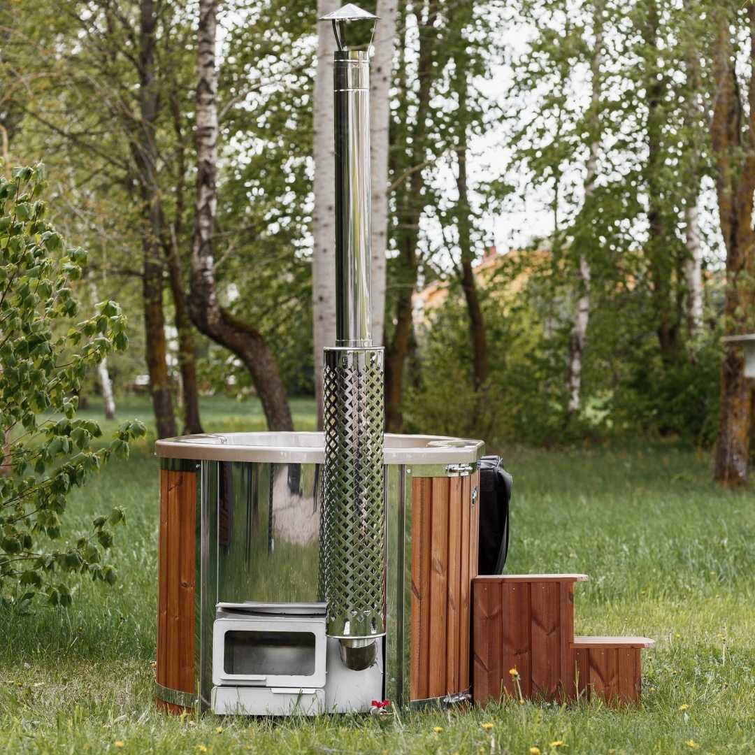 Houtgestookte hottub - interne kachel - ovaal