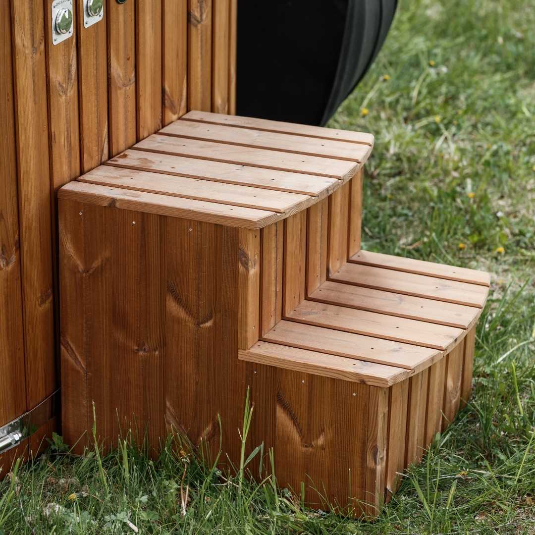 Houtgestookte hottub - interne kachel - ovaal
