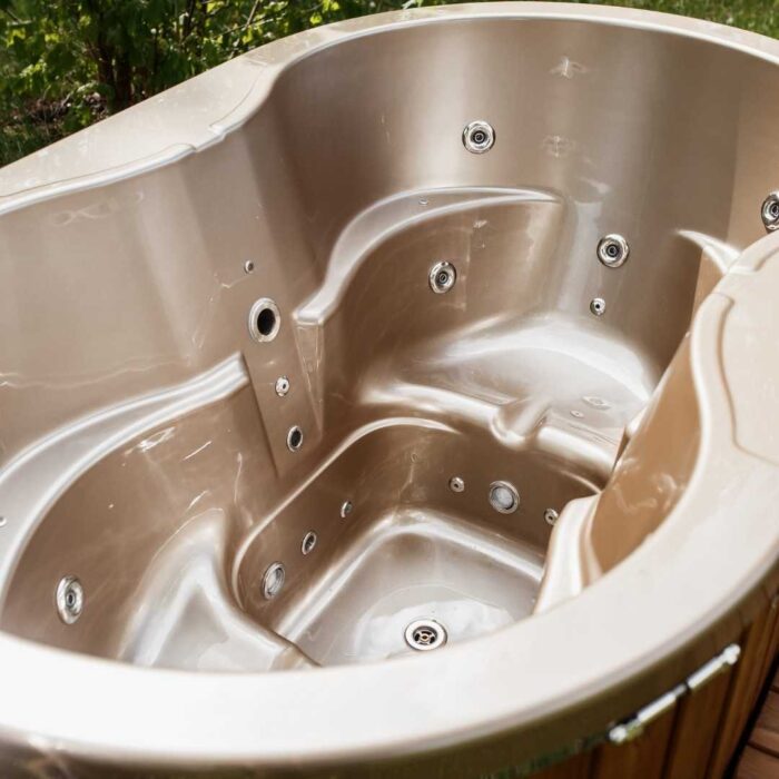 Houtgestookte hottub - interne kachel - ovaal