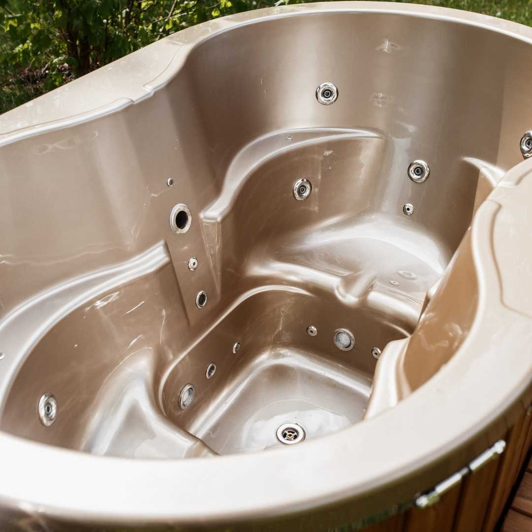Houtgestookte hottub - interne kachel - ovaal