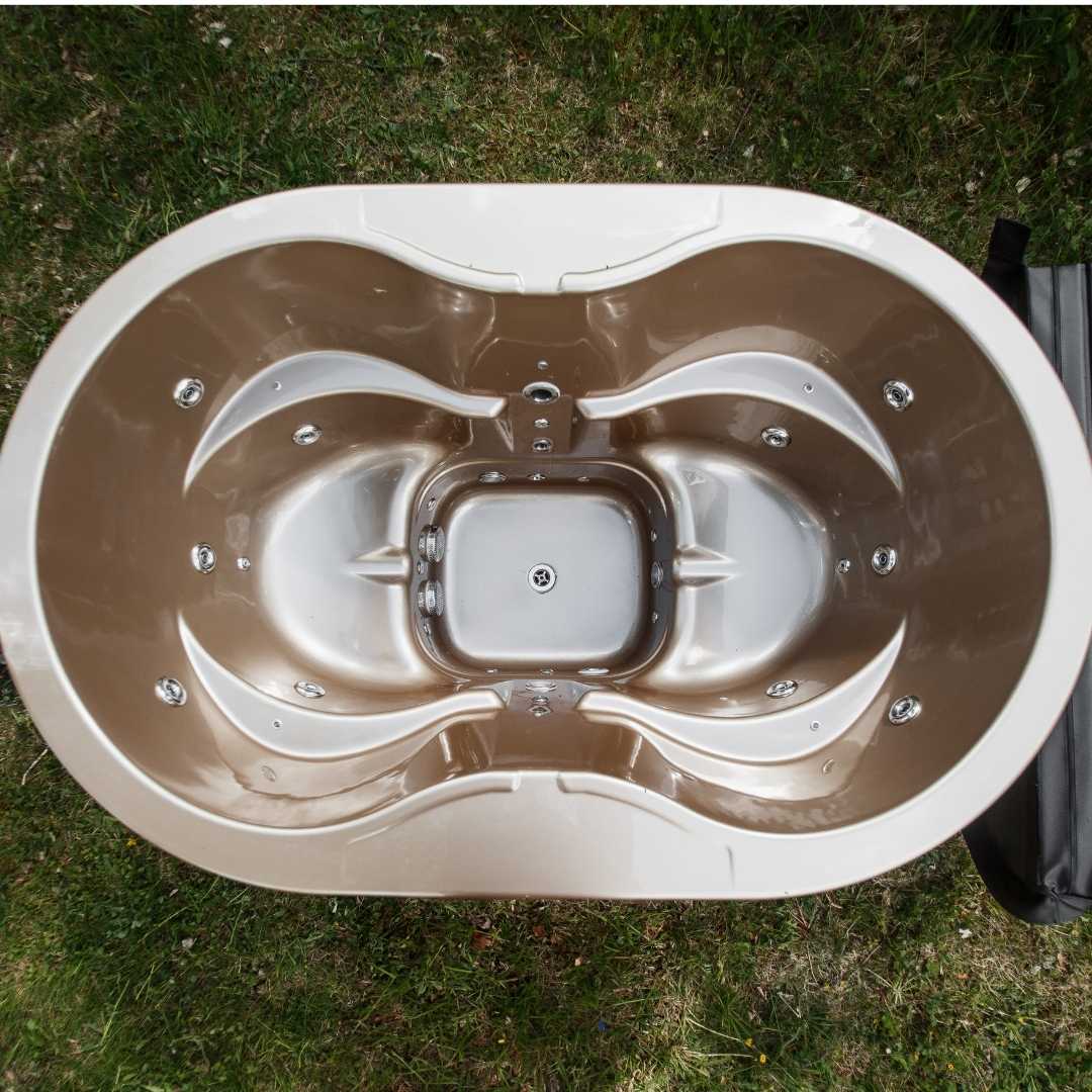 Houtgestookte hottub - interne kachel - ovaal