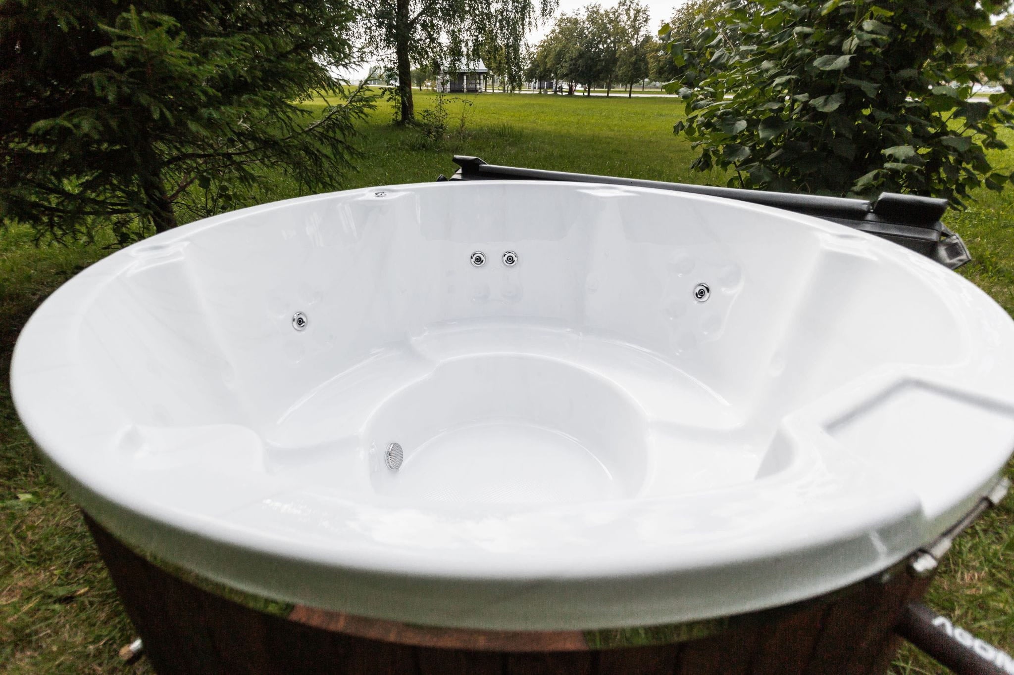 Houtgestookte hottub - externe kachel - rond