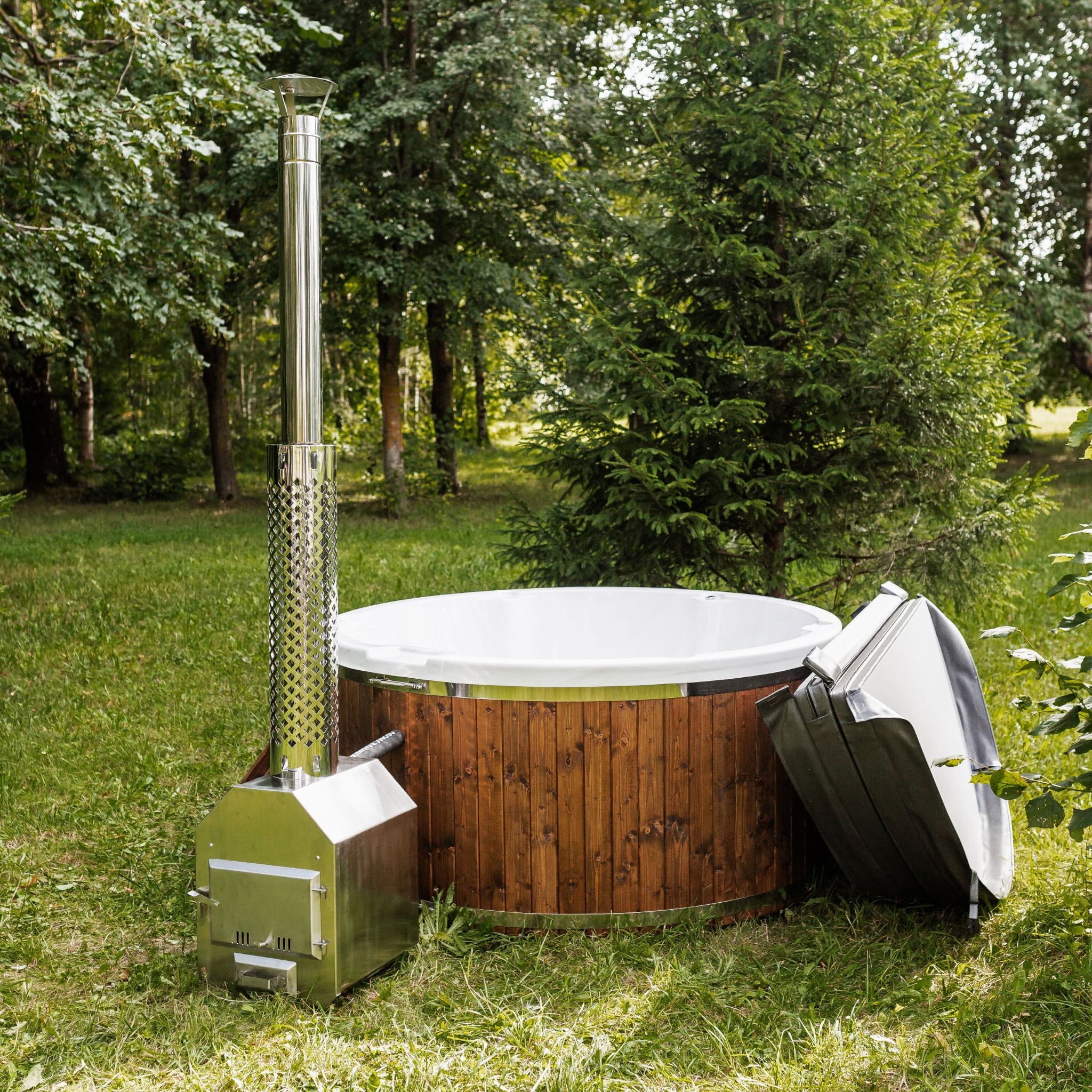 Houtgestookte hottub - externe kachel - rond