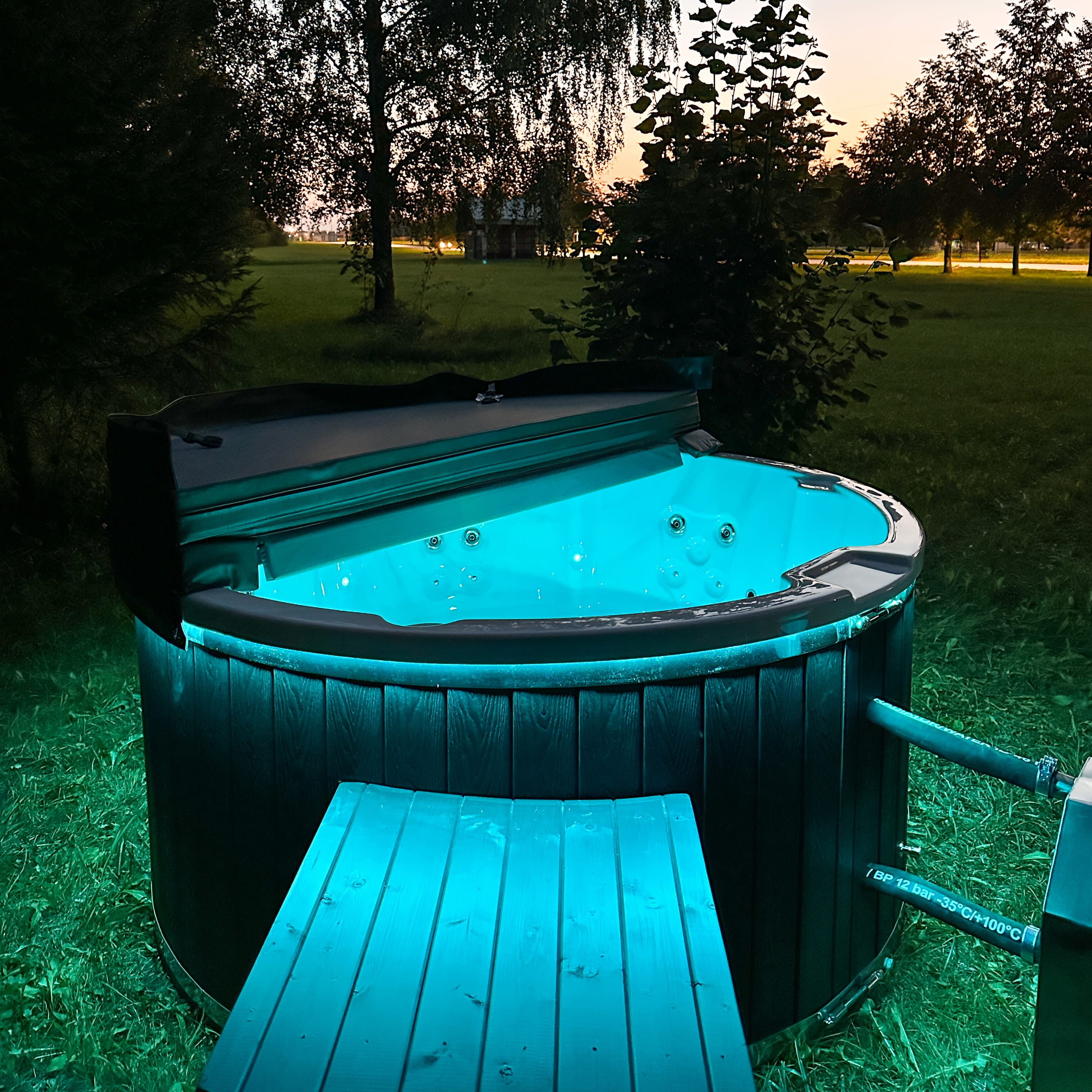 Houtgestookte hottub - externe kachel - rond