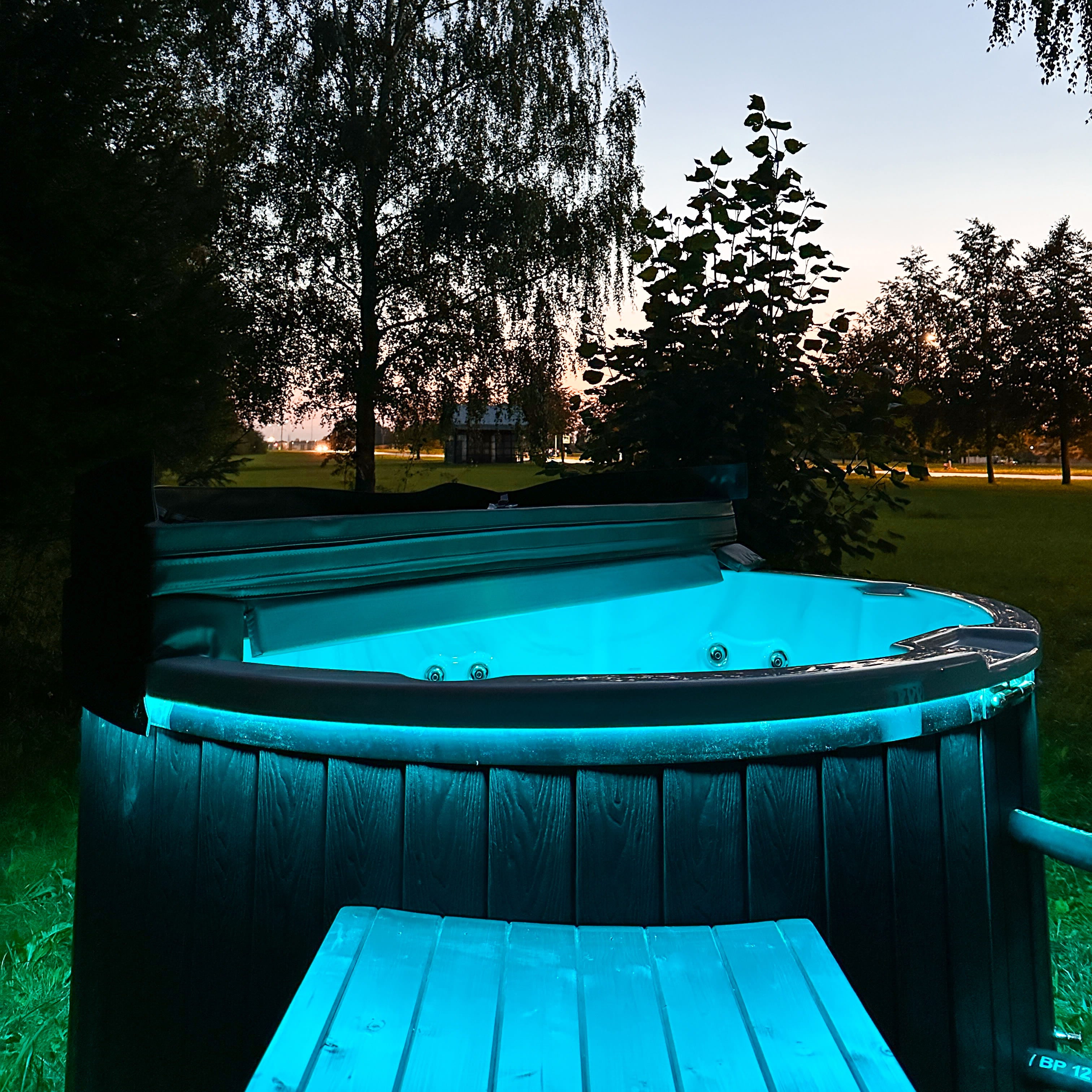 Houtgestookte hottub - externe kachel - rond