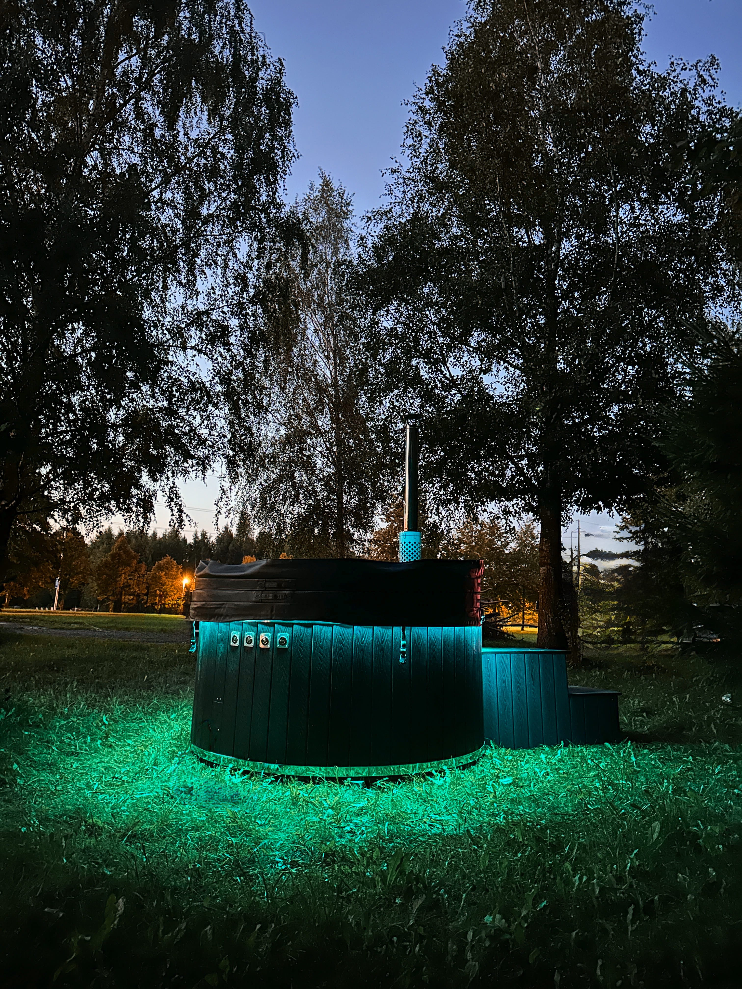 Houtgestookte hottub - externe kachel - rond