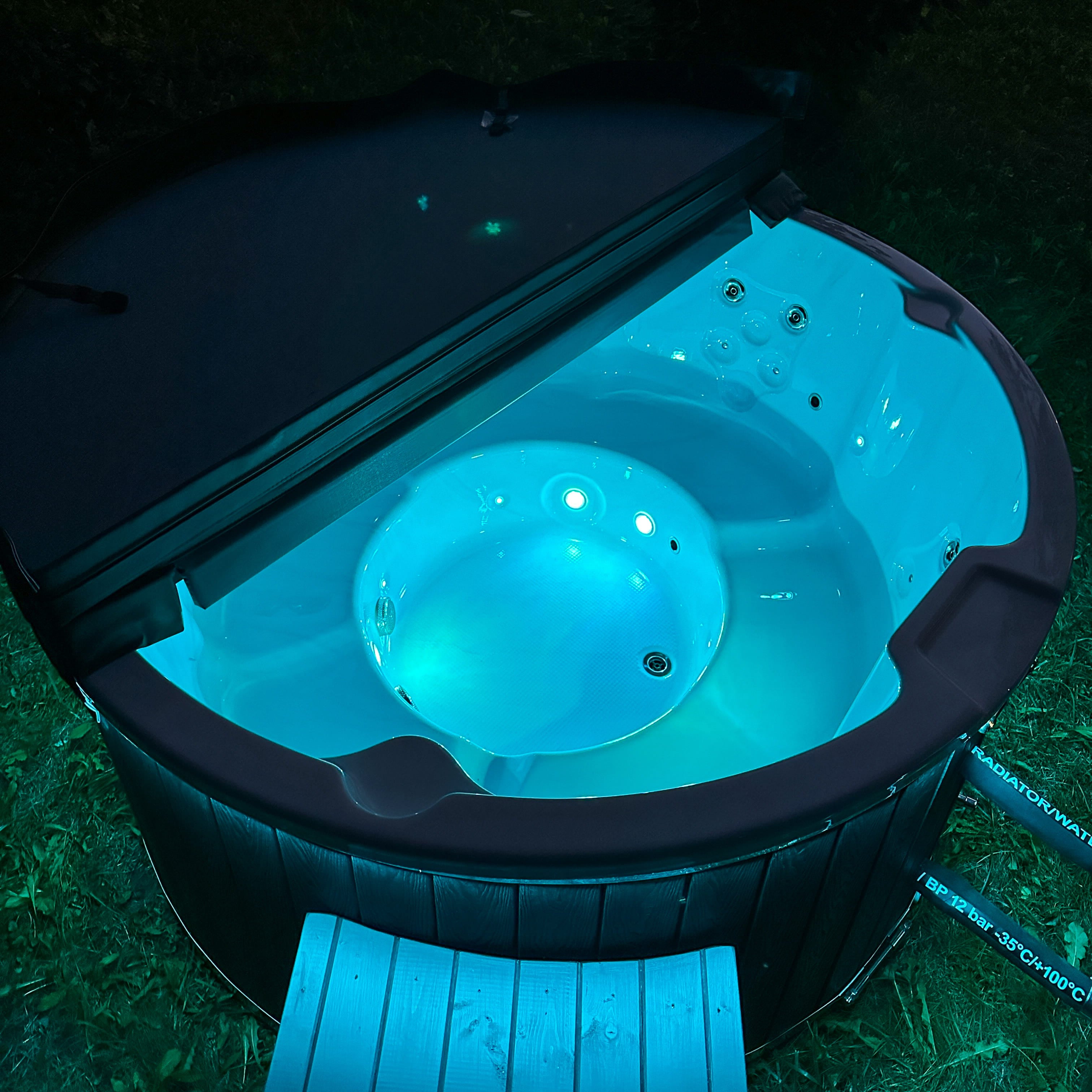 Houtgestookte hottub - externe kachel - rond