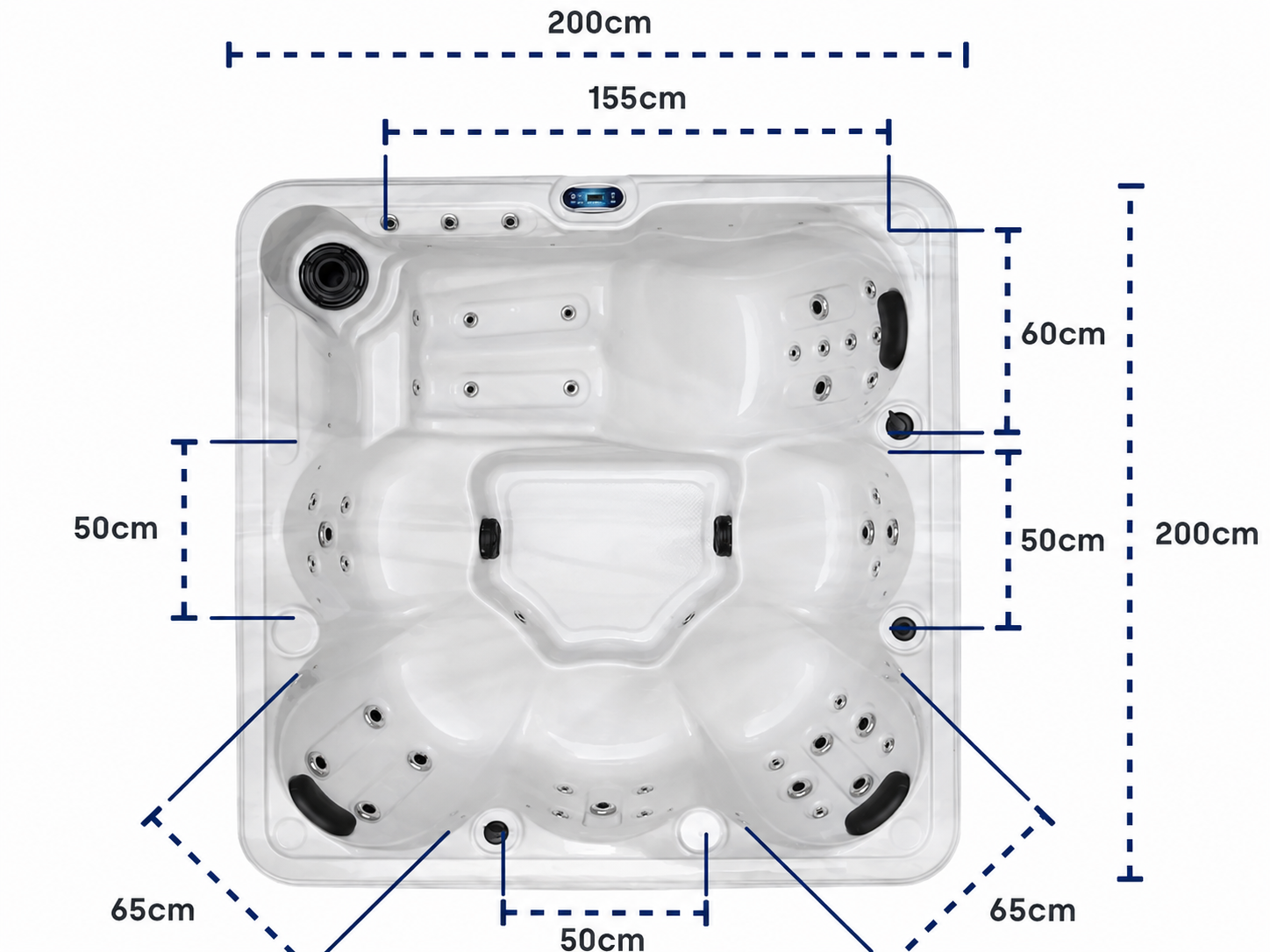 W’eau Lagune spa - luxe 6-persoons spa met 1 ligplek