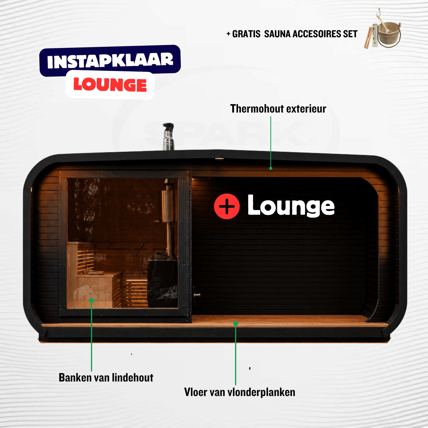 Instapklare sauna module