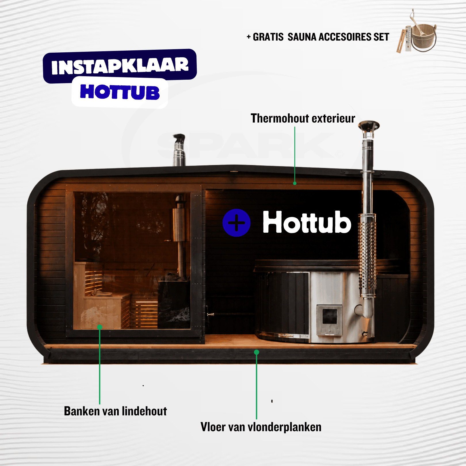 Instapklare sauna module