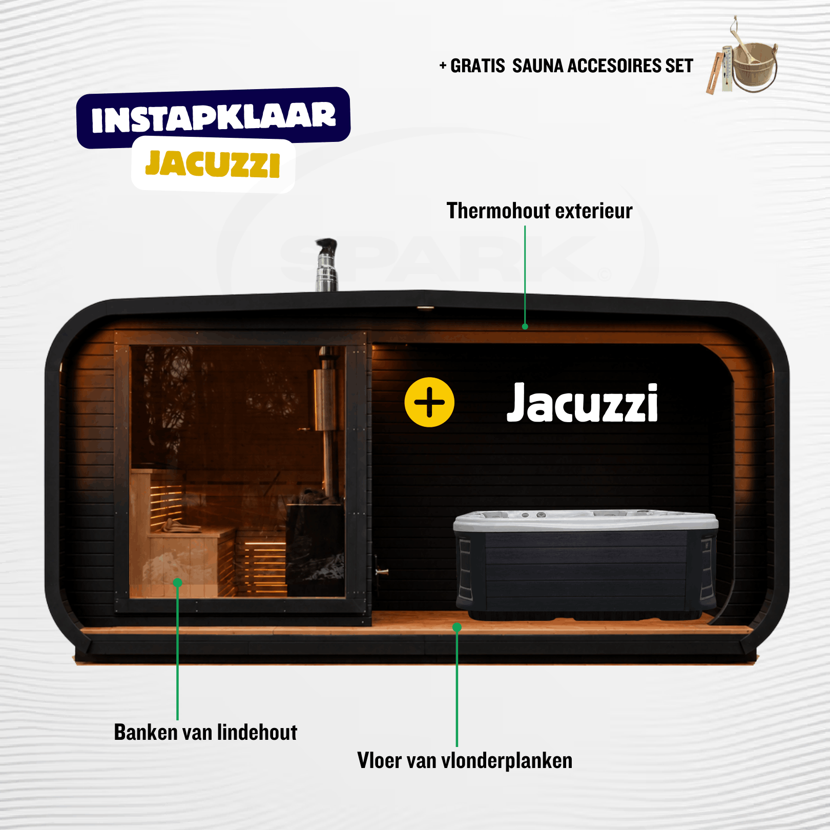 Instapklare sauna module